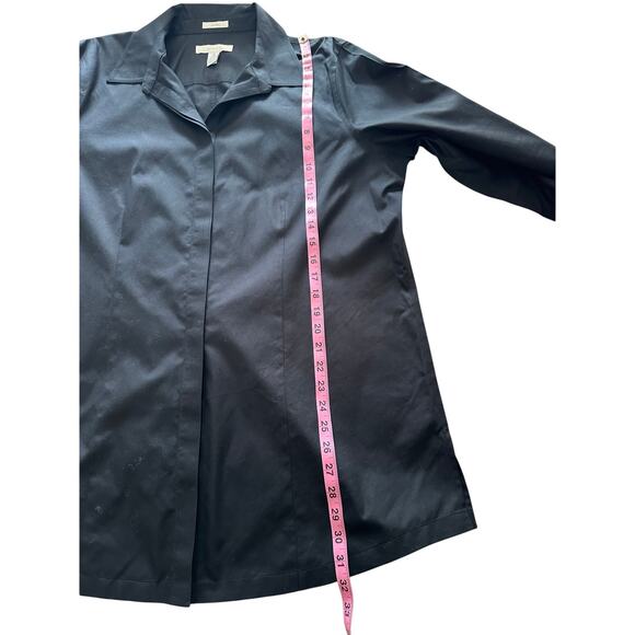 Chico’ Stretch No-iron Black Top with Collar & Covered Buttons - Size 3 - Picture 7 of 7